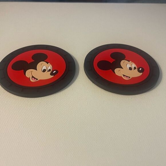 Mickey Mouse Car Cup Coasters in Black set of 2 NWT - Picture 6 of 7
